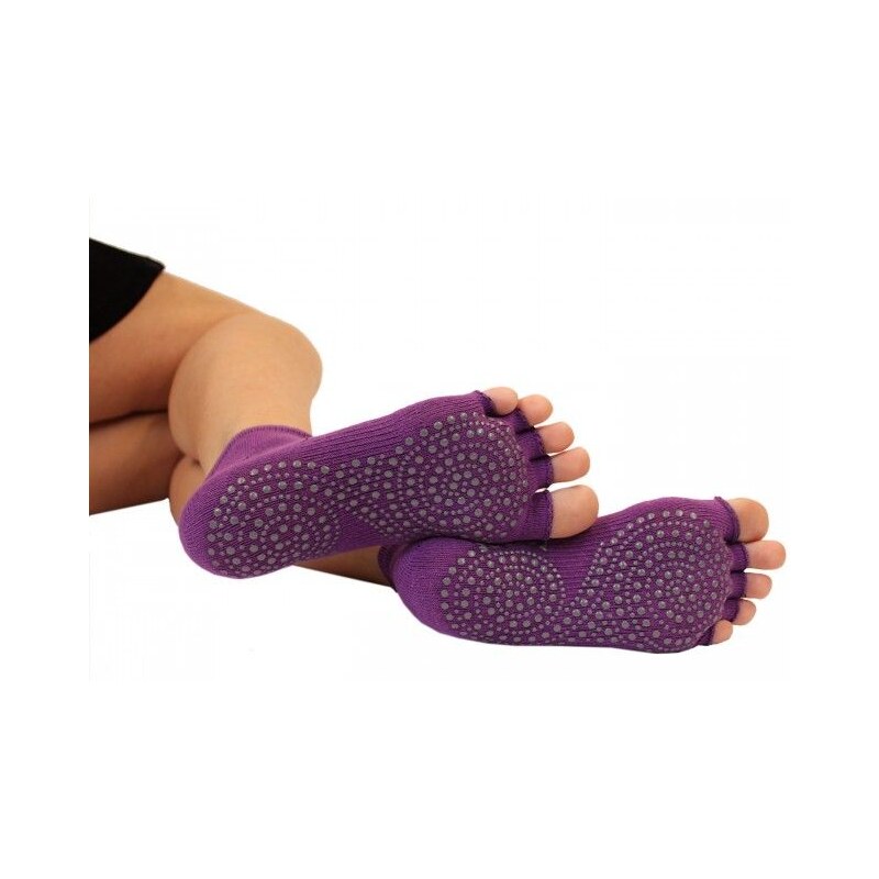 JOGA NO FINGER trainer bezprstové ponožky ToeToe fialová M