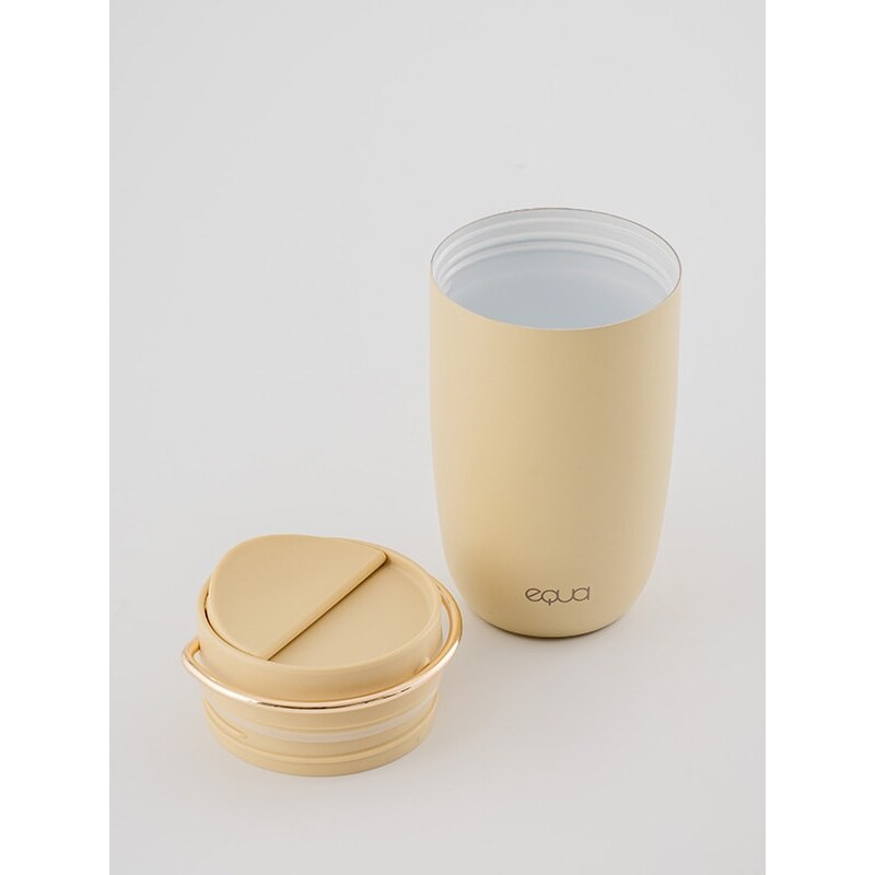 EQUA DUO Sada 2 EQUA produktů Cup Butter 300 ml termohrnek z nerezové oceli + Classy Pink Blush 680 ml ekologická termo lahev na pití z nerezové oceli