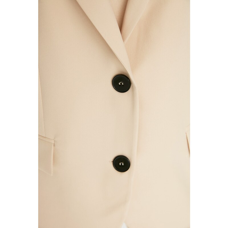 Trendyol Stone Regular Lined Woven Blazer Jacket