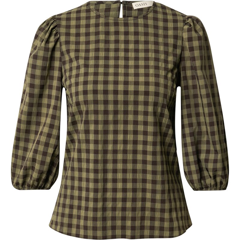 Oasis Halenka Gingham khaki / černá 109423542
