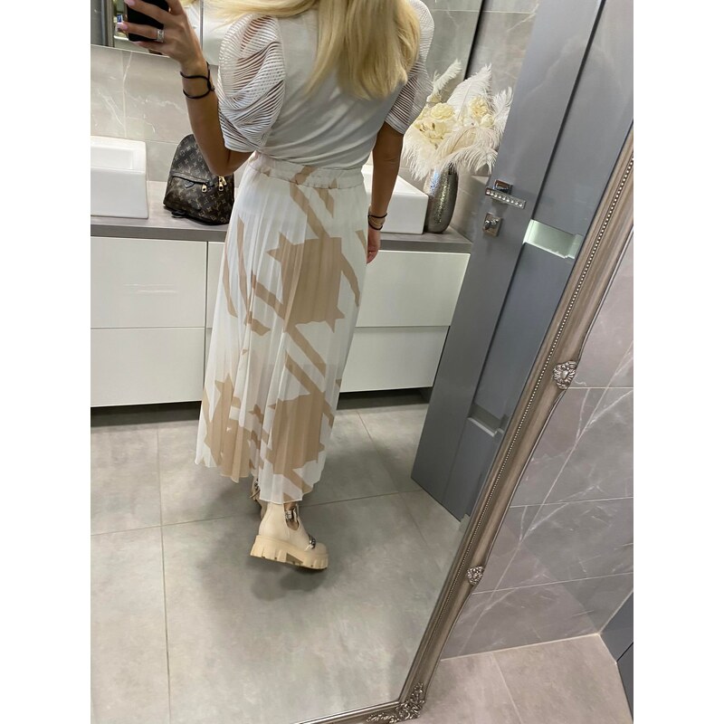 milujtemodu Plisovaná sukně - beige
