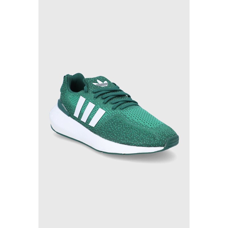 Boty adidas Originals Swift Run GZ3501 zelená barva, GZ3501-GREEN/WHT