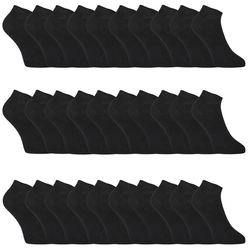 30PACK ponožky Styx nízké bambusové černé (30HBN960)