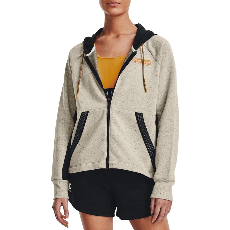 Mikina s kapucí Under Armour Rival + FZ Hoodie-BRN 1369852-279