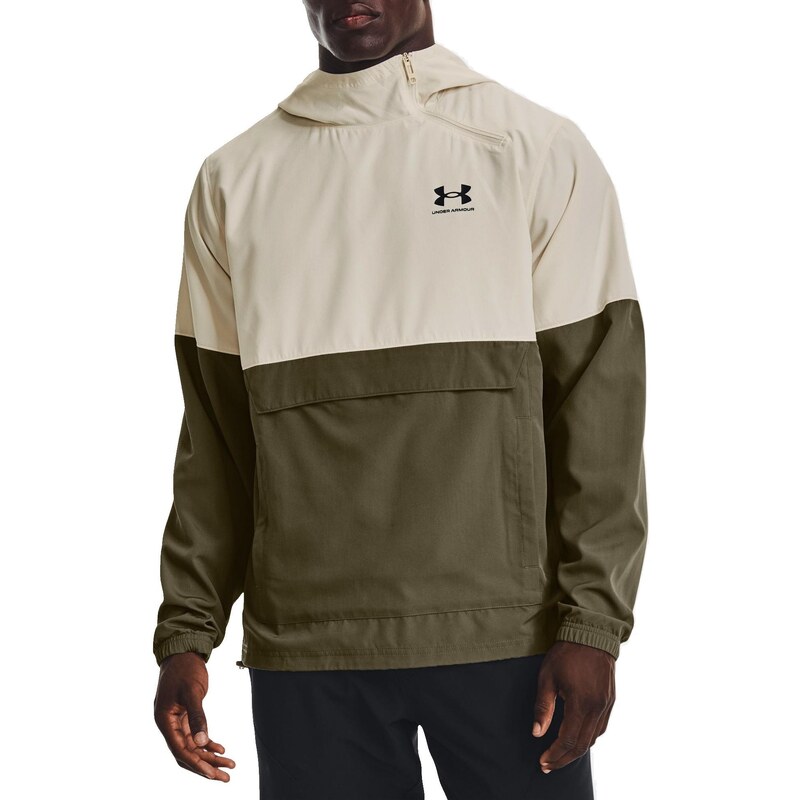 Bunda s kapucí Under Armour UA WOVEN ASYM ZIP PULLOVER-BRN 1370500-279