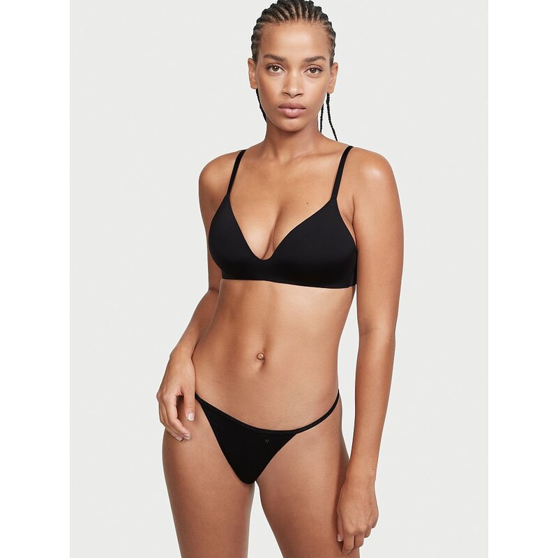 Victoria's Secret sexy černá tanga Stretch Cotton V-string Panty