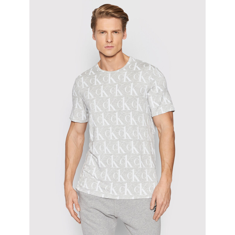 Pánské tričko - NM2135E - V7D Šedá - Calvin Klein