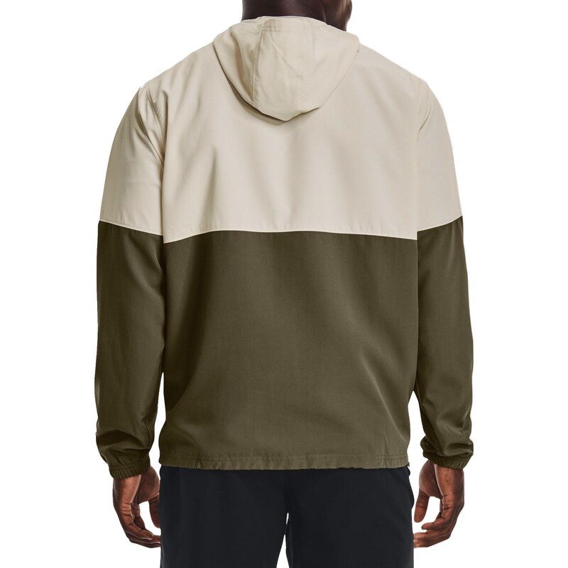 Bunda s kapucí Under Armour UA WOVEN ASYM ZIP PULLOVER-BRN 1370500-279