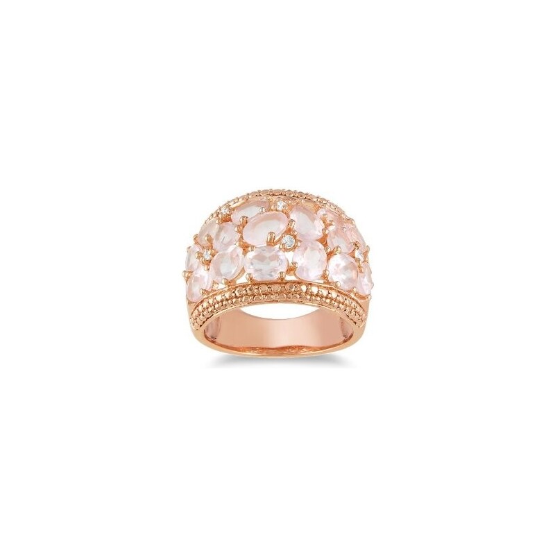 Extravagantní prsten pozlacený růžovým zlatem