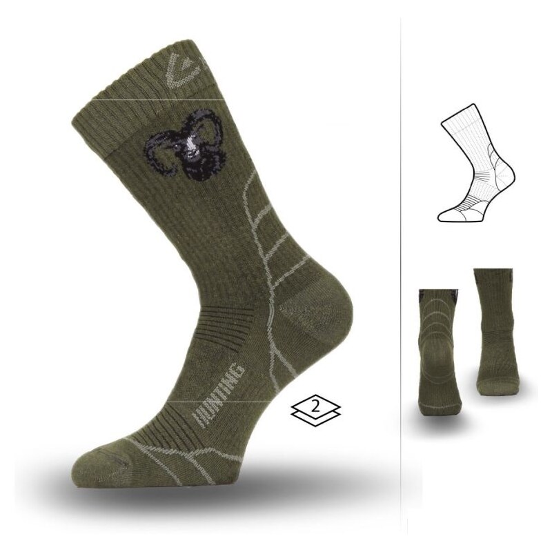 TCM myslivecké ponožky Lasting zelená M