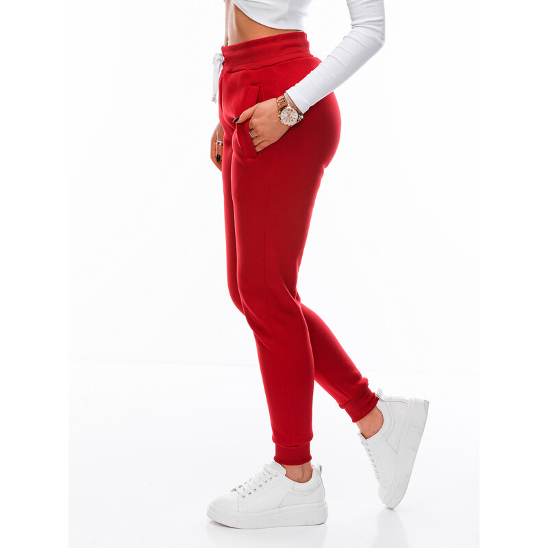 EDOTI Dámské teplákové kalhoty 070PLR - červené