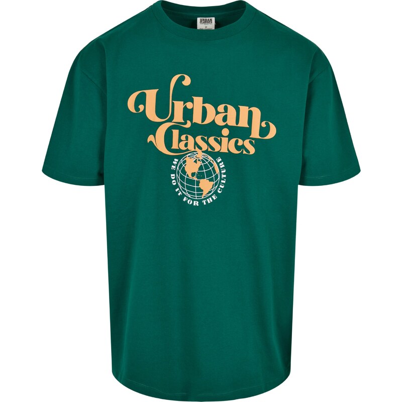 Urban Classics Tričko světle žlutá / smaragdová / bílá