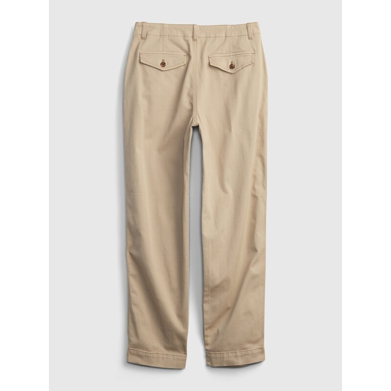 Béžové holčičí kalhoty Teen chinos khaki GAP