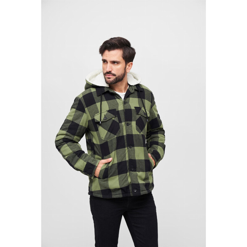 Brandit / Lumberjacket Hooded black/olive