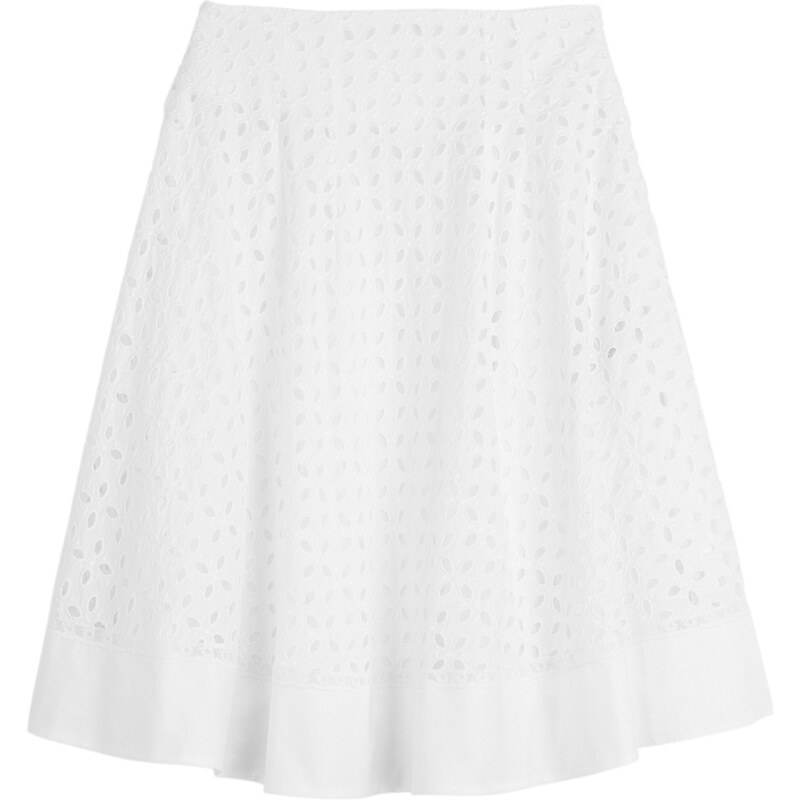 Ermanno Scervino Cotton Skirt with Cut Out Detail