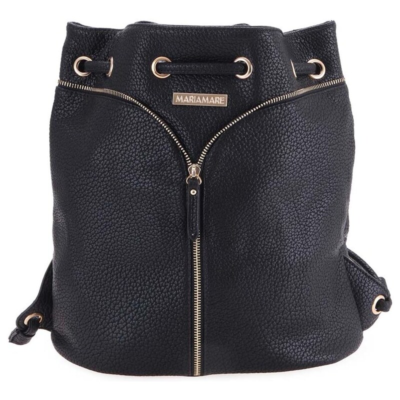 Černý dámský batoh/taška s ozdobným zipem Mariamare