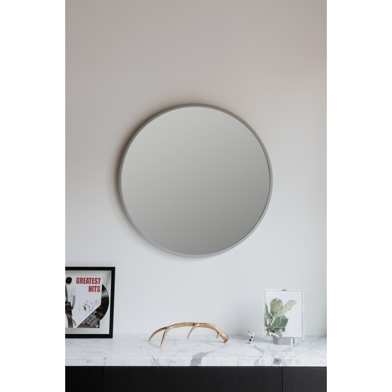 Zrcadlo na zavěšení průměr 94 cm Umbra HUB - šedé