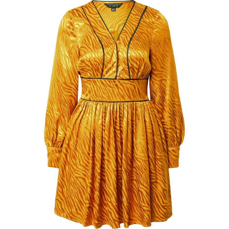 Dorothy Perkins Šaty zlatě žlutá / černá