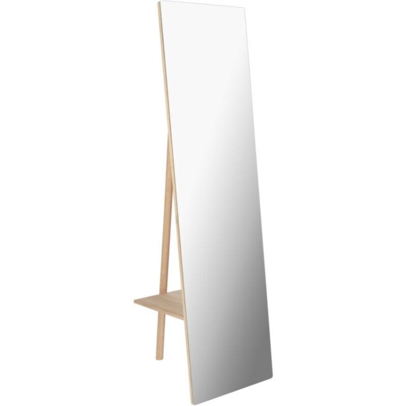 Jasanové stojací zrcadlo Kave Home Keisy 45 x 160 cm