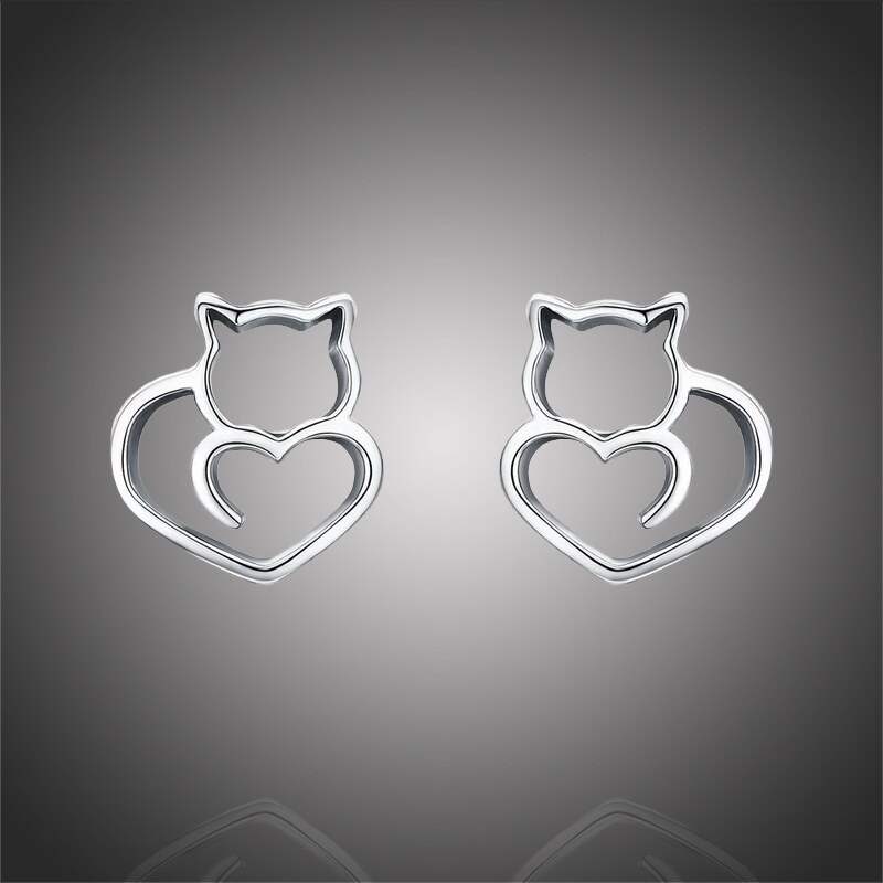GRACE Silver Jewellery Stříbrné náušnice Kitty, stříbro 925/1000, 65177600