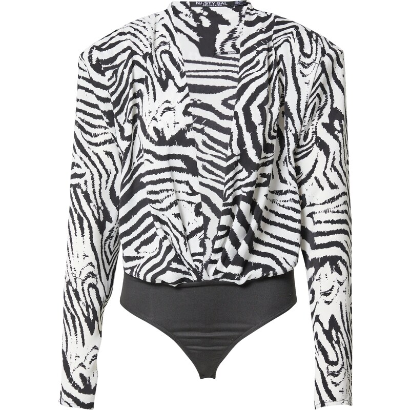 Nasty Gal Halenkové body černá / bílá