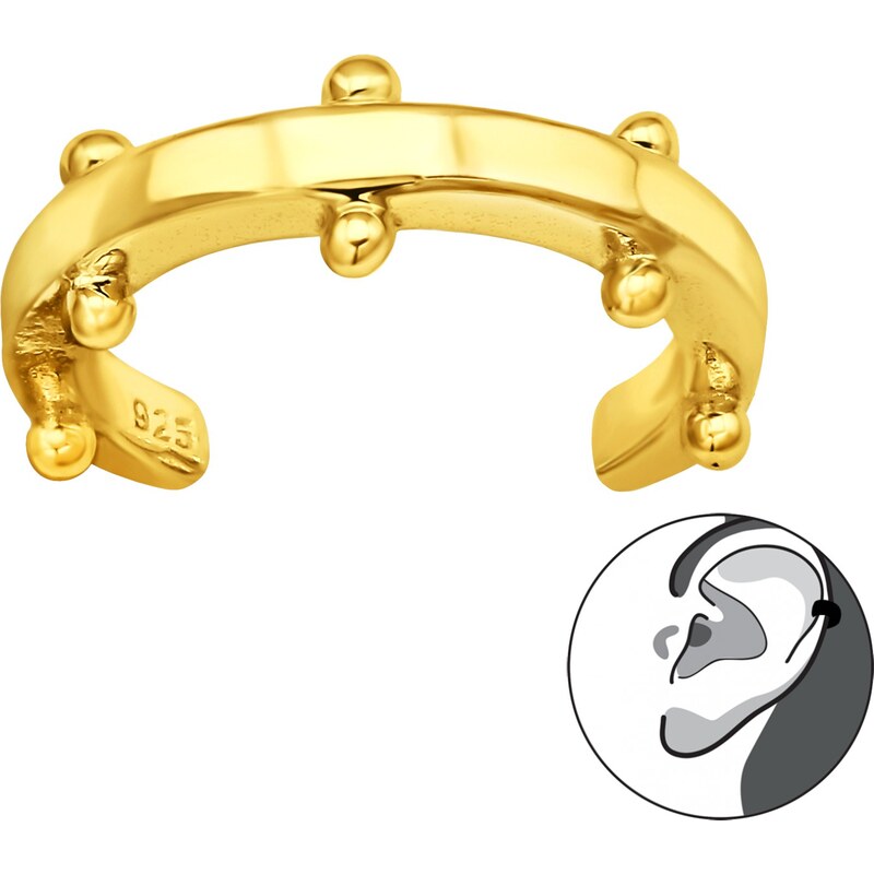 Atreya Stříbrná záušnice DOTTY GOLD 115035098