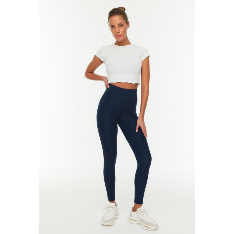 Trendyol Navy Blue Push-Up Full Length Knitted Sports Leggings