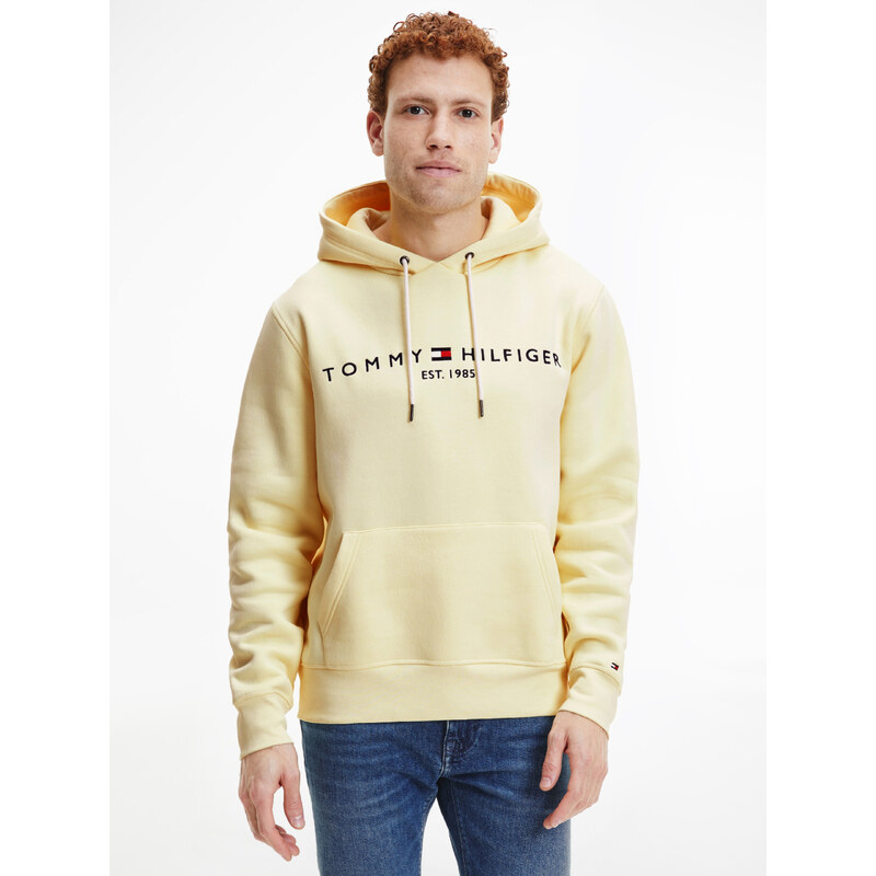 Tommy Hilfiger pánská žlutá mikina Logo Hoody