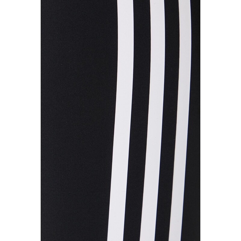 Tréninkové šortky adidas Performance Optime Trainicons 3-stripes H64228 dámské, černá barva, s potiskem, high waist