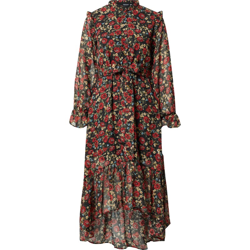 Nasty Gal Košilové šaty světlemodrá / světle žlutá / olivová /