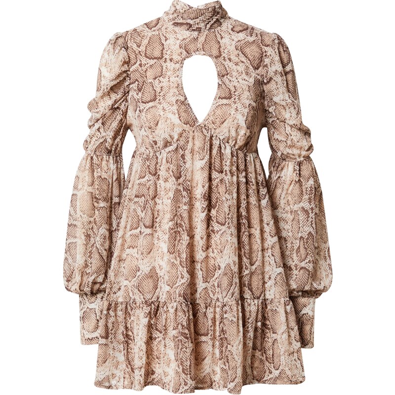 Nasty Gal Šaty béžová / hnědá