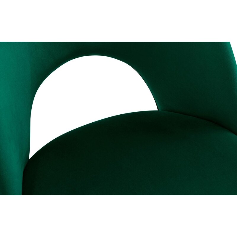 Tmavě zelená sametová jídelní židle MICADONI TANTI