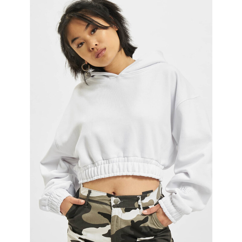 Crop mikina DEF Hoody - bílá