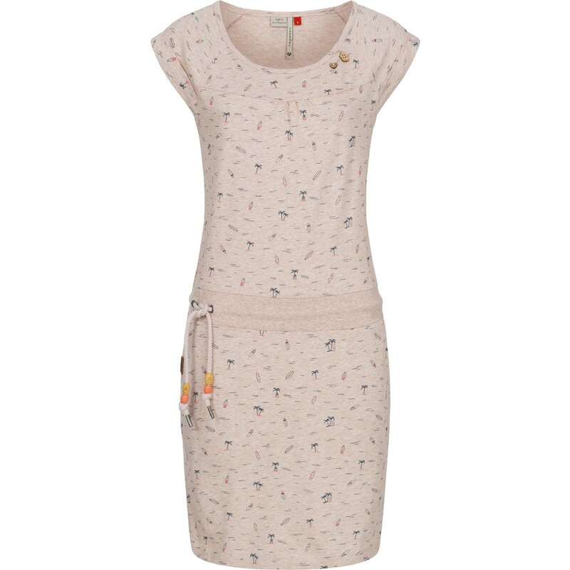 Ragwear Letní šaty Penelope béžová / antracitová / červená
