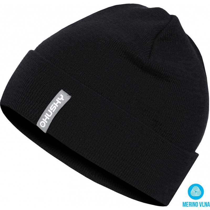 Pánská merino čepice HUSKY Merhat 1 černá 117114723