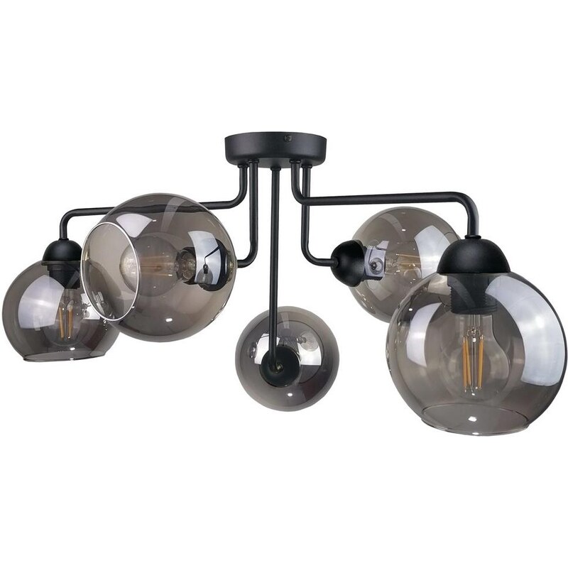 Keter Lighting Přisazený lustr OSMO 5xE27/60W/230V černá NA0211