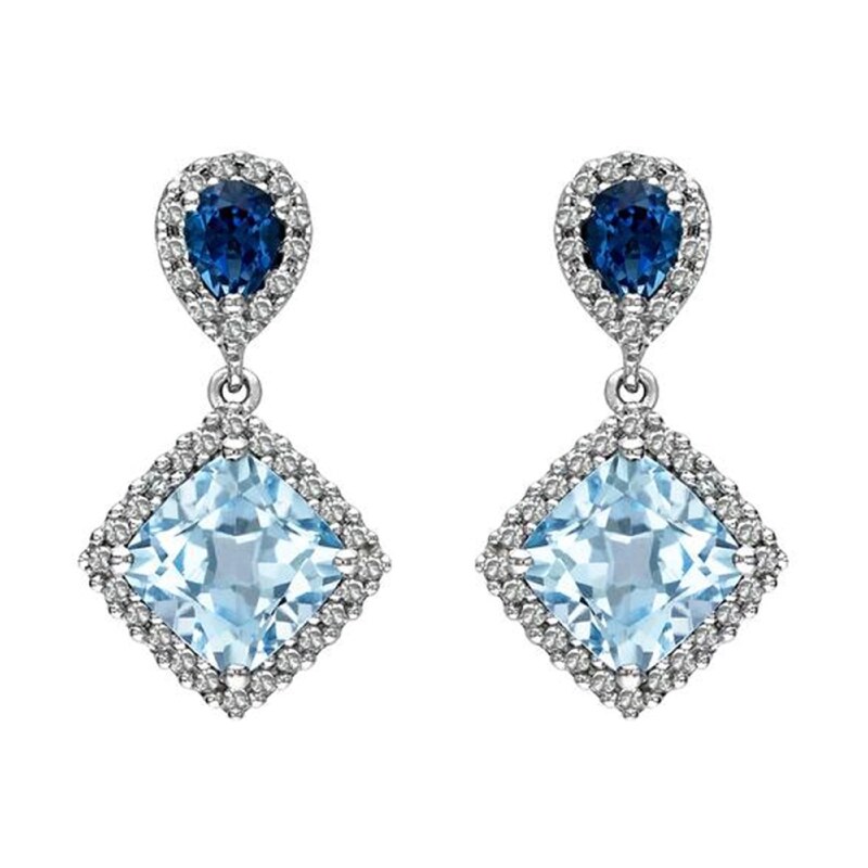 GRACE Silver Jewellery Stříbrné náušnice Swarovski Elements Corintia, 68140295