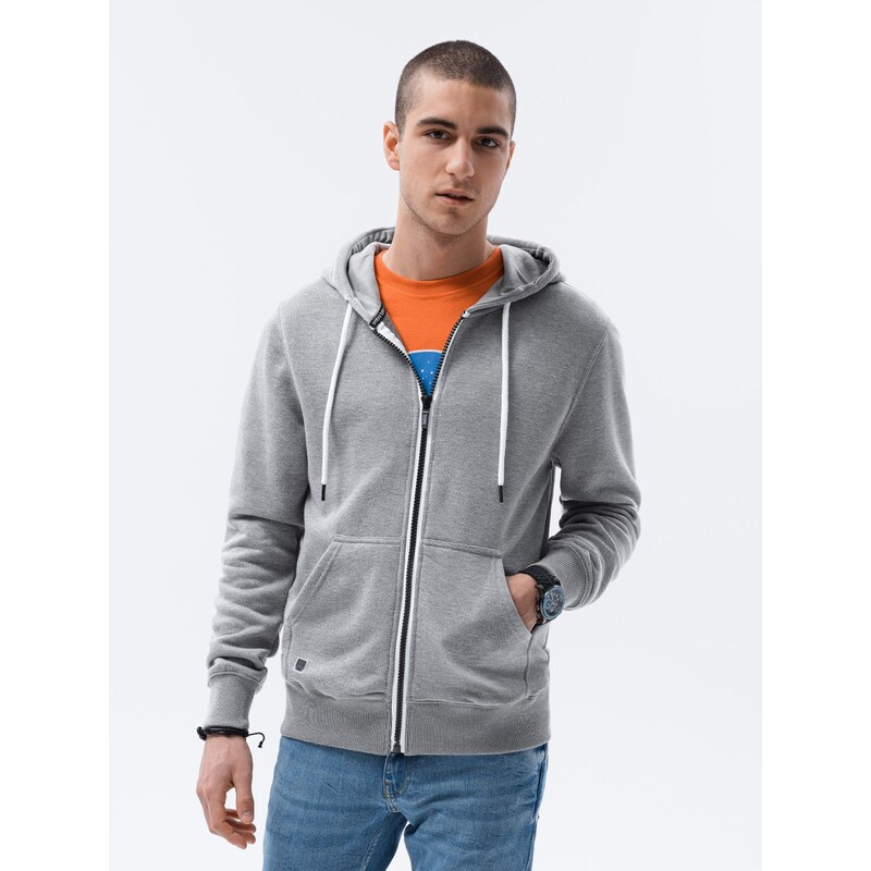 Pánská mikina Ombre Sweatshirt B977-1 Grey Melange