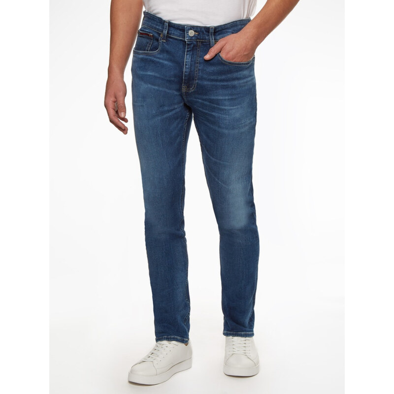 Tommy Jeans pánské tmavě modré džíny AUSTIN
