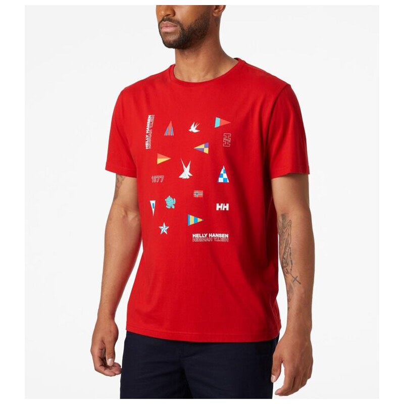 Pánské triko HELLY HANSEN SHORELINE T-SHIRT 2.0 162 red