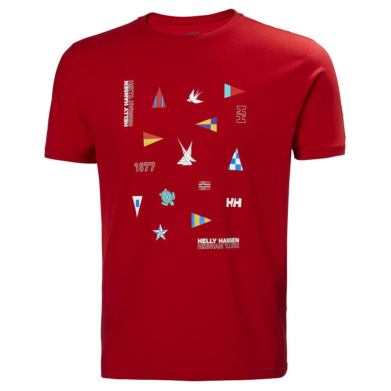 Pánské triko HELLY HANSEN SHORELINE T-SHIRT 2.0 162 red