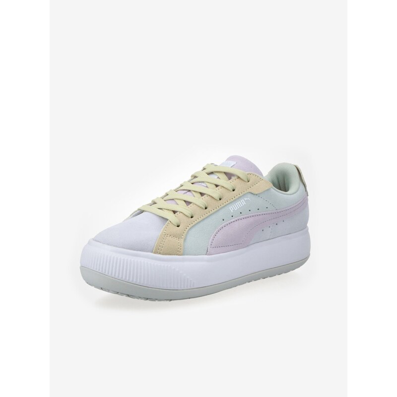 Žluto-šedé dámské tenisky se semišovými detaily Puma Suede Mayu - Dámské