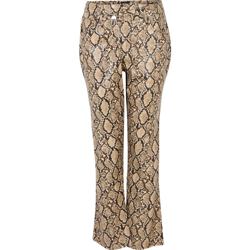 River Island Petite Kalhoty hnědá / světle hnědá / černá