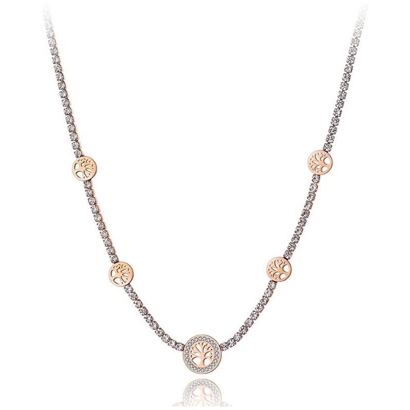 Victoria Filippi Stainless Steel Ocelový choker náhrdelník se zirkony 48626681
