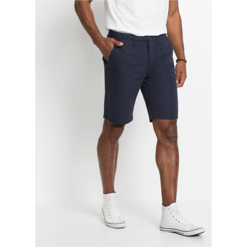 bonprix Chino bermudy z čisté bavlny, Regular Fit modrá Muž