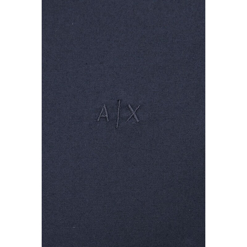 Košile Armani Exchange pánská, tmavomodrá barva, slim, s klasickým límcem, 8NZC31 ZN28Z NOS