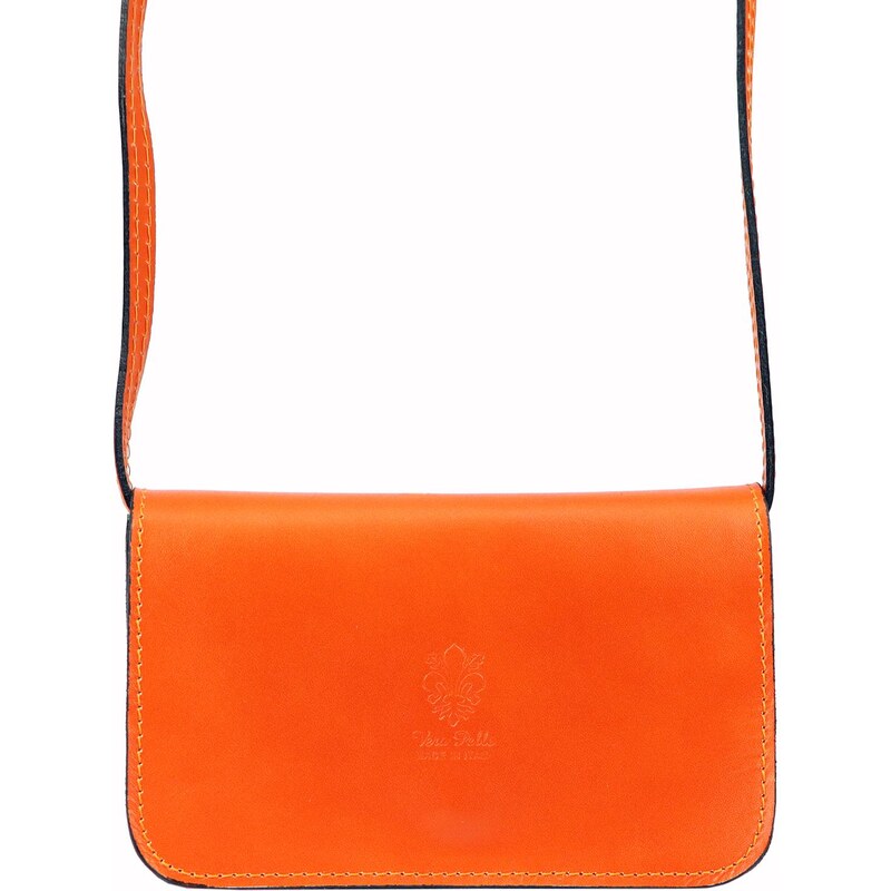 Dámská kožená crossbody kabelka Gregorio 107 oranžová