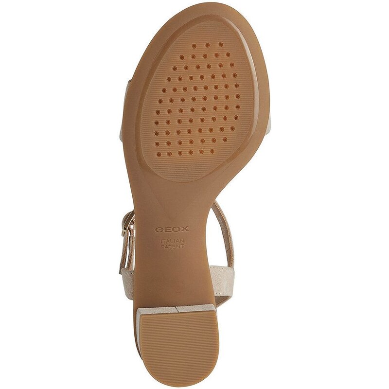 Sandály Geox Aurely 50 dámské, béžová barva, na podpatku, D25RXB00021C8182