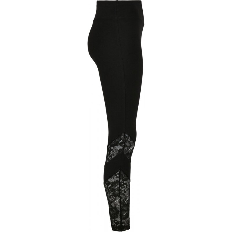 URBAN CLASSICS Ladies Highwaist Lace Inset Leggings