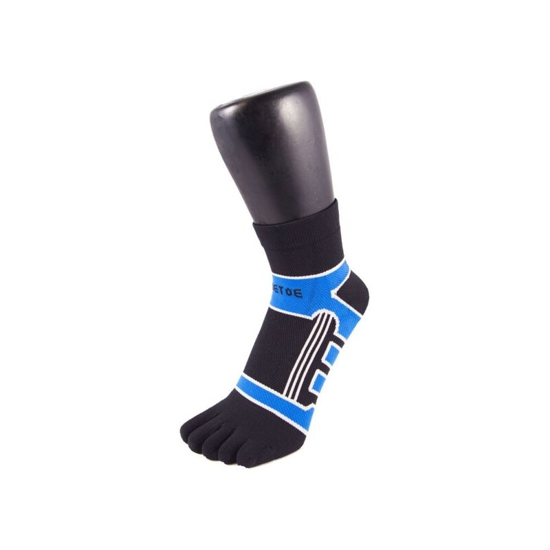 RUNNERS COLOR běžecké kotníkové prstové ponožky ToeToe černá/modrá M